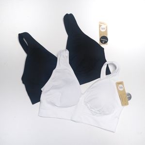 Truekind throw on bra bundle black/white xxxl